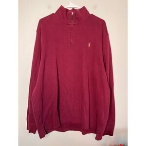 Polo Ralph Lauren Maroon Red Old Money Capsule Office Estate Rib Sweater XL